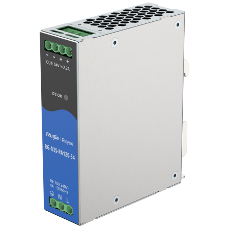 RG-NIS-PA120-54 - Alimentatore industriale Reyee - Uscita DC 54 V 2,2A / 120 W - 2 uscite DC - Voltaggio in entrata 100 V ~ 240