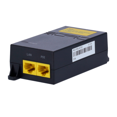 RG-POE-AT30 - Ruijie - Iniettore PoE passivo - Porte RJ45 10/100/1000 Mbps - Potenza fino a 30W a 52V - Distanza massima 100 m -