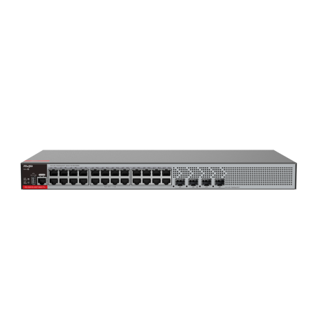 RG-S2915-24GT4MS-P-L - Ruijie Switch PoE Cloud Managed L2+ - 24 porte RJ45 GE + 4 porte SFP 2.5Gigabit - 24 Porte PoE+ / Fino a 