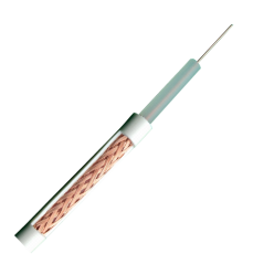 RG59U-100 - Cavo coassiale Micro RG59 - Video - Bobina da 100 metri - Cover colore bianco - Diametro esterno 3.5 mm - Poche perd