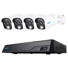 RL-NVS8-5MB4 - Reolink Kit NVR PoE + 4 telecamere 5MP PoE 2TB - 5MP (2880x1616) - Rilevamento di Persone / Animali domestici / V