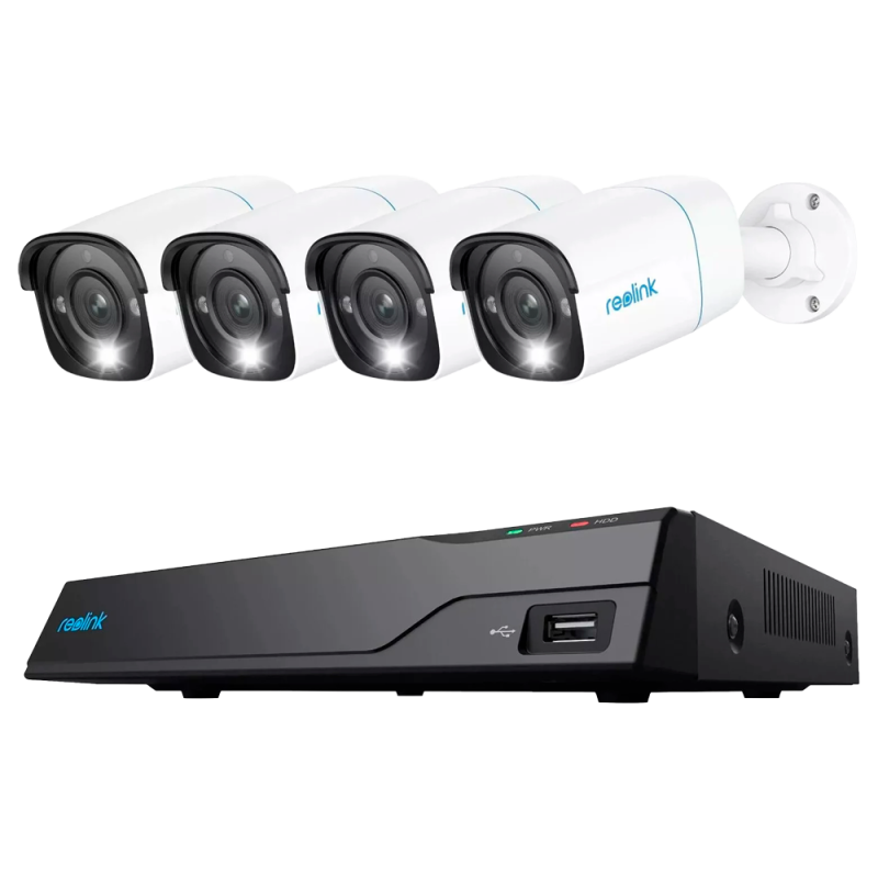 RL-NVS8-5MB4 - Reolink Kit NVR PoE + 4 telecamere 5MP PoE 2TB - 5MP (2880x1616) - Rilevamento di Persone / Animali domestici / V RL-NVS8-5MB4 - Reolink Kit NVR PoE + 4 telecamere 5MP PoE 2TB - 5MP (2880x1616) - Rilevamento di Persone / Animali domestici / V