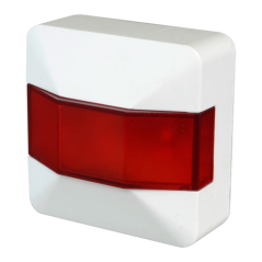 SC01-LED - Maxfire - Indicatore luminoso di azione con LED rosso - Specifico per incendio - Plastica ABS bianca - Dimensioni rid