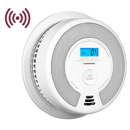 SC07-W - Rilevatore standalone di fumo e CO X-Sense - Consente di collegare 24 rilevatori tramite RF 868MHz - Durata della batte