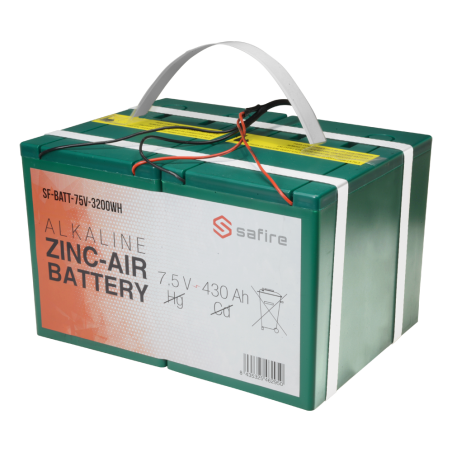 SF-BATT-75V-3200WH - Batteria zinc-aire - Voltaggio 7.5 V / Capacità 3200 Wh - Connettore triplo DC: Jack, mini USB e molex - Lu