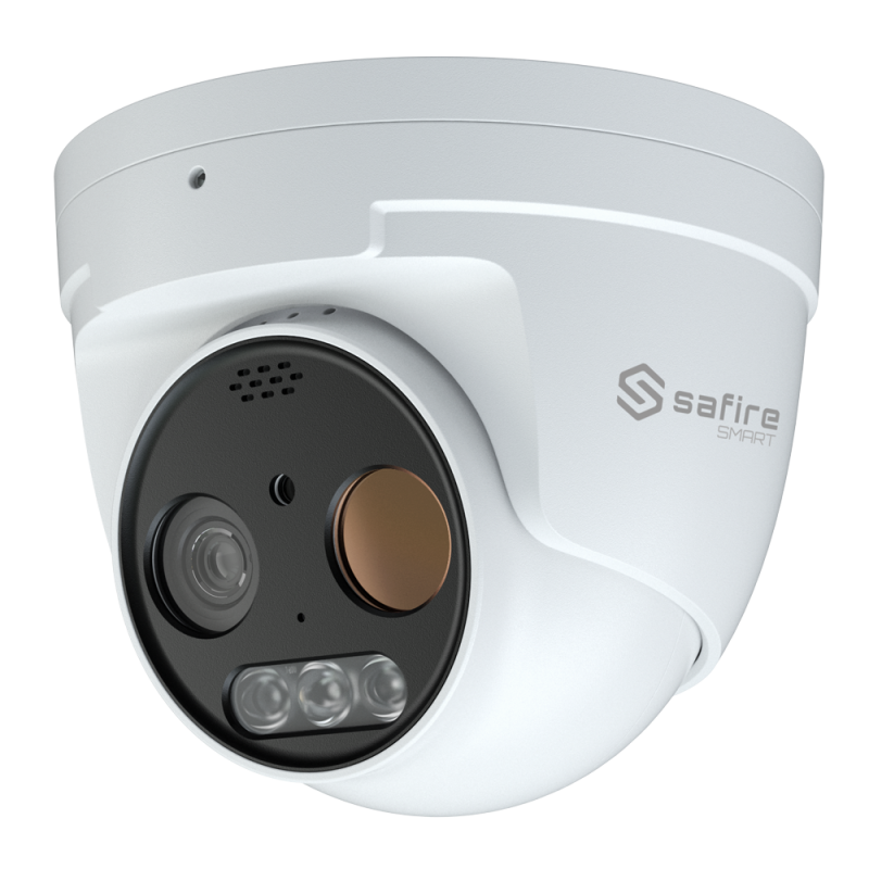 SF-IPTT256A-7D5 - Telecamera termica a doppia ottica IP Turret Safire Smart - Sensore termico 256x192 VOx | Ottica 7 mm - Sensor
