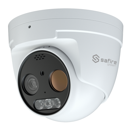 SF-IPTT256A-7D5 - Telecamera termica a doppia ottica IP Turret Safire Smart - Sensore termico 256x192 VOx | Ottica 7 mm - Sensor