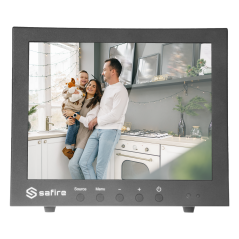 SF-MNT10BNC-XGA - Monitor SAFIRE LED 10" - Progettato per la videosorveglianza - Formato 4:3 - VGA, HDMI, BNC loop e audio - Ris