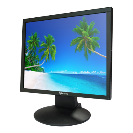 SF-MNT19-BNC - Monitor SAFIRE LED 19" - Progettato per la videosorveglianza 24/7 - HDMI, VGA, BNC e Audio - Risoluzione 1280x102