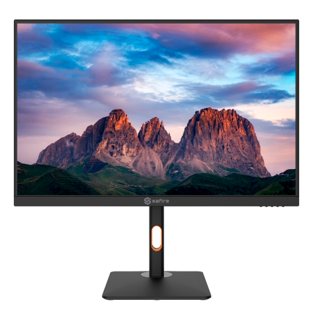 SF-MNT27-4K-V2 - Monitor SAFIRE LED IPS 27" 4K - Progettato per la videosorveglianza - Formato 16:9 - 1xHDMI, 1xDP1.4 - Risoluzi