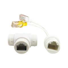 SF-POE-DUAL-SINGLE-RJ45 - Accoppiatore e splitter PoE RJ45 - Per telecamere IP - Colore bianco
