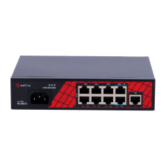 SF-SW0908HIPOE-120 - Safire Switch Hi-PoE - 8 porte PoE + 1 Uplink RJ45 - Velocità porte 10/100Mbps - 6 Porte PoE+ 30W + 2 Porte
