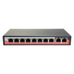 SF-SW1008POE-96 - Switch PoE - 8 porte PoE + 2 Uplink RJ45 - Velocità 10/100 Mbps - Funzioni: Ai VLan/QOS/CCTV Extend/PoE - Stan