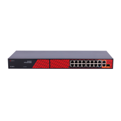 SF-SW1916HIPOE-HF-300 - Safire Switch Hi-PoE - 16 Porte PoE + 2 Uplink RJ45 + 1 Uplink SFP - Ibrido 15x10/100Mbps + 4x10/100/100