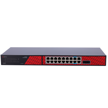 SF-SW2016HIPOE-GF-240 - Safire Switch Hi-PoE - 16 porte PoE + 2 SFP + 2 RJ45 - Velocità porte Gigabit 10/100/1000Mbps - 14 Porte