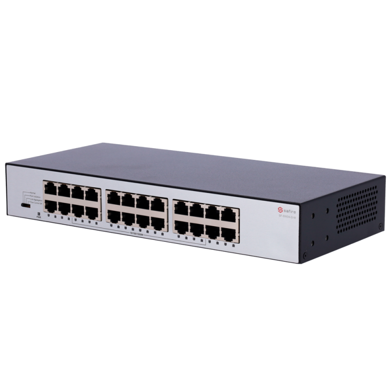 SF-SW24-G-M - Safire Switch da tavolo - 24 porte Gigabit - Velocità 10/100/1000 Mbps - Plug & Play - Tecnologia di risparmio SF-SW24-G-M - Safire Switch da tavolo - 24 porte Gigabit - Velocità 10/100/1000 Mbps - Plug & Play - Tecnologia di risparmio