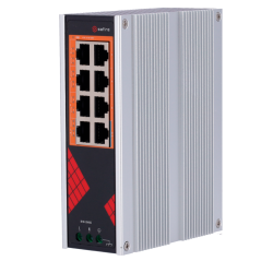 SF-SWI08HIPOE-G-AC-130-DIN - Safire Switch Industriale Alimentazione AC 90~264V - 8 porte Gigabit 10/100/1000Mbps - 6 Porte PoE+