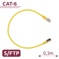 SFTP6A-H-03Y - Cavo SFTP - Ethernet - Connettori RJ45 - Categoria 6A - 0,3 m - Colore Giallo