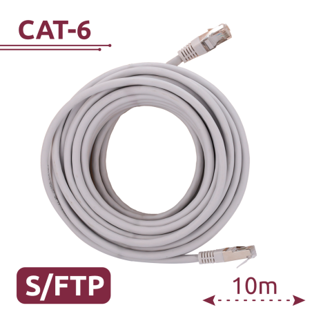SFTP6A-H-10W - Cavo SFTP - Ethernet - Connettori RJ45 - Categoria 6A - 10 m - Colore bianco