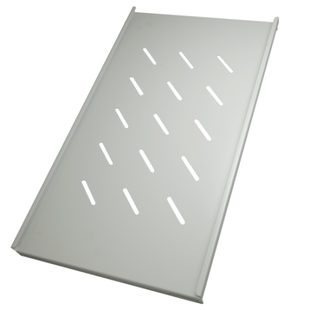 SHELF-450G - Vassoio per rack - Misura massima 280 mm x 500 mm - Ancoraggi laterali - Grate di ventilazione - Materiale metallic