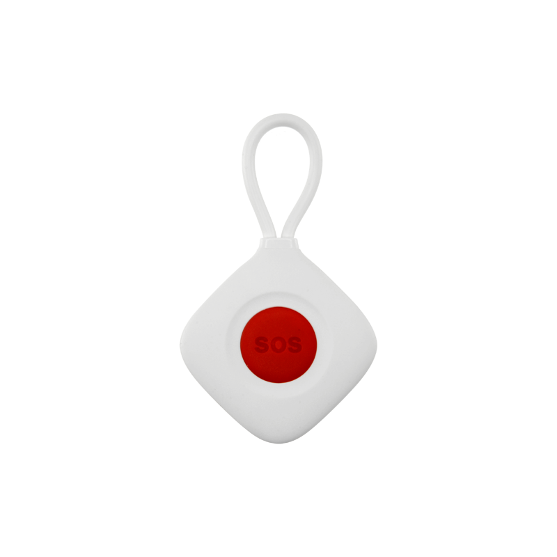 SOS-100 - Pulsante SOS (anti-panico) - Wireless - Leggero e con ciondolo - Attiva il pannello di allarme - Pannello armato o dis