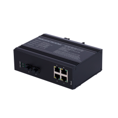 SW0604HIPOE-MGF-120-DIN - Switch PoE White Label - Montaggio su guida DIN - 4 Porte Gigabit + 2 SFP Gigabit - 90W porte 1 o 2 /