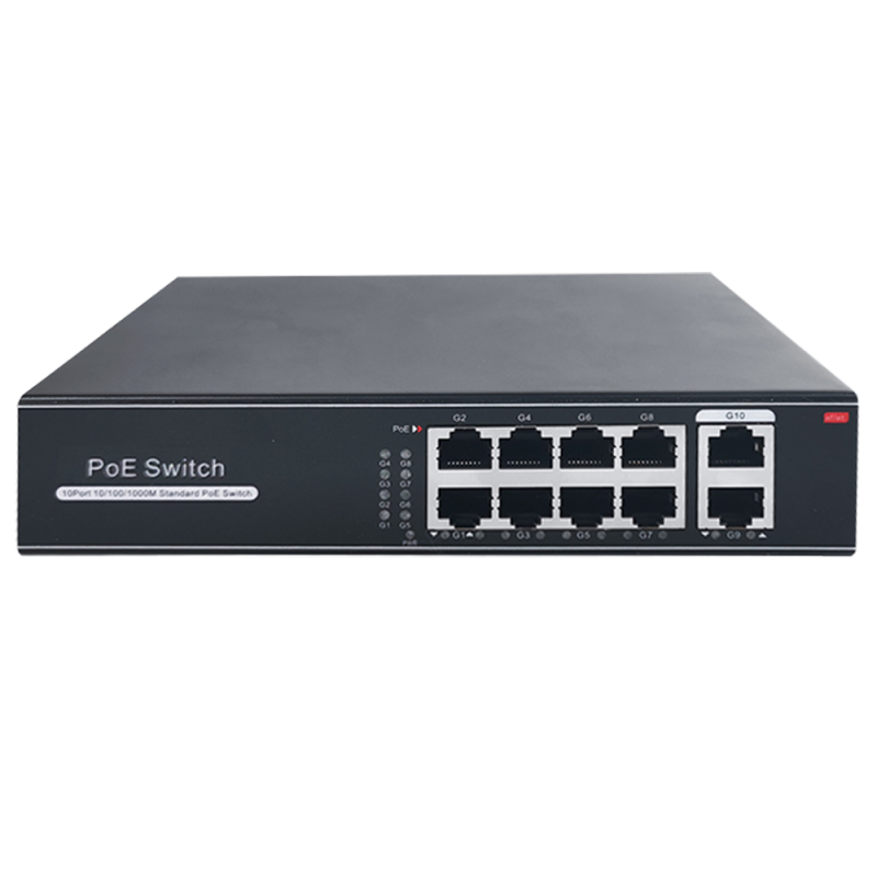 SW1008POE-G-120-E - Switch PoE - 8 porte RJ45 + 2 RJ45 Uplink - Velocità della porta 10/100/1000 Mbps - 8 Porte PoE 802.3af/at f SW1008POE-G-120-E - Switch PoE - 8 porte RJ45 + 2 RJ45 Uplink - Velocità della porta 10/100/1000 Mbps - 8 Porte PoE 802.3af/at f