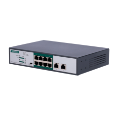 SW1008POE-H-800M-120W - Switch PoE - 8 porte PoE FE + 2 GE - Velocità 8 x10/100Mbps + 2 x10/100/1000Mbps - 8 porte PoE+ fino a 8