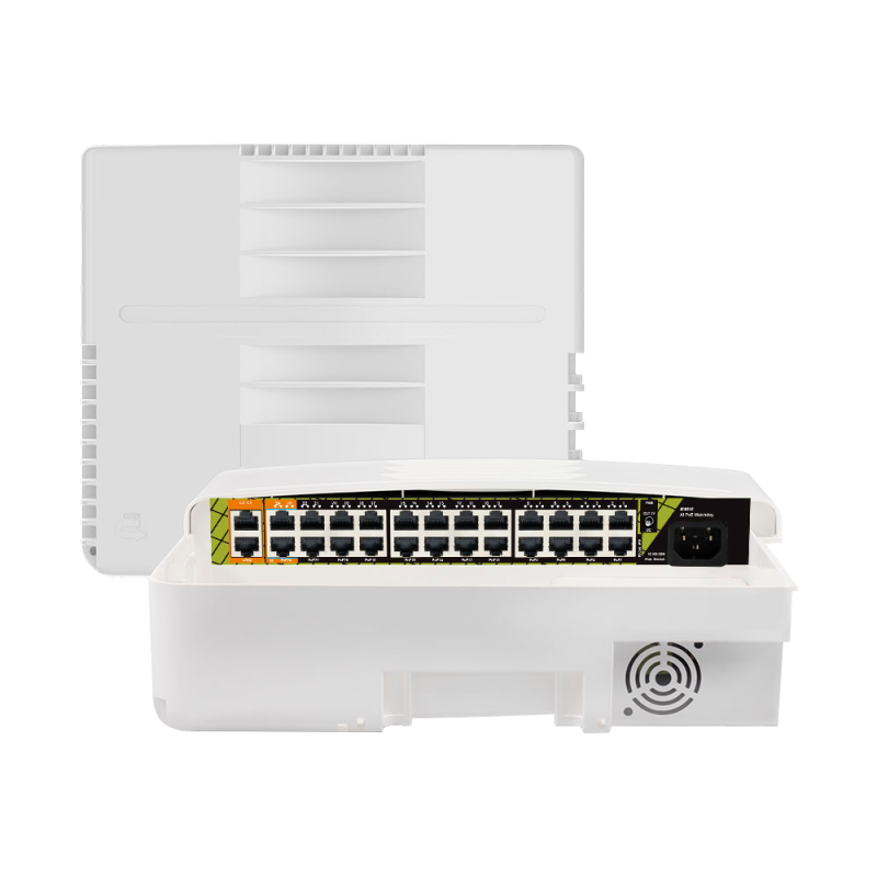 SW2624POE-G-300-OUT - Switch PoE per esterni - 22 RJ45 PoE+ 2 RJ45 Hi-PoE - 2 RJ45 Uplink - 22 x 10/100 Mbps - 4 x Gigabit - A 3 SW2624POE-G-300-OUT - Switch PoE per esterni - 22 RJ45 PoE+ 2 RJ45 Hi-PoE - 2 RJ45 Uplink - 22 x 10/100 Mbps - 4 x Gigabit - A 3