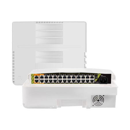 SW2624POE-G-300-OUT - Switch PoE per esterni - 22 RJ45 PoE+ 2 RJ45 Hi-PoE - 2 RJ45 Uplink - 22 x 10/100 Mbps - 4 x Gigabit - A 3
