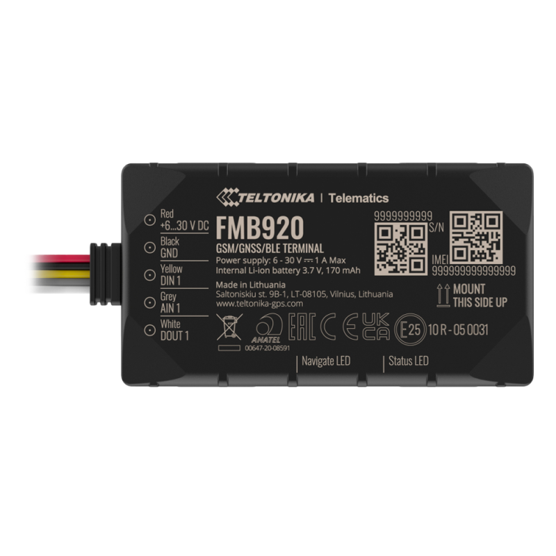 TK-FMB920 - Tracker Plug & Play per veicoli - Collegamento semplice - Ingressi e uscite cablate - 2G e BLE per TK-EYE - Micro TK-FMB920 - Tracker Plug & Play per veicoli - Collegamento semplice - Ingressi e uscite cablate - 2G e BLE per TK-EYE - Micro