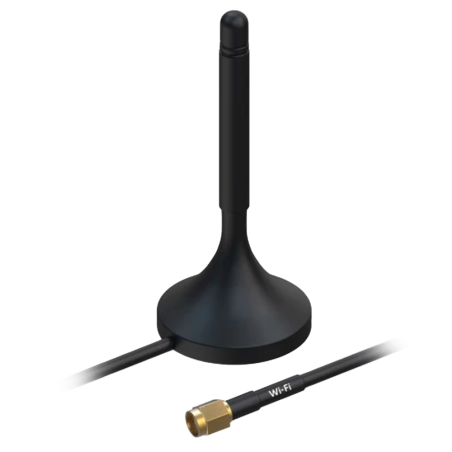 TK-PR1KRF30 - Teltonika - Antenna Magnetica WiFi - Frequenza 2400~2500 MHz - Connettore RP SMA Maschio - Impedenza 50 ohm - Cavo