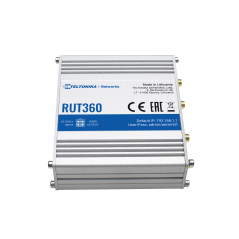 TK-RUT360 - Teltonika Router 4G Industriale - 2 porte Ethernet RJ45 Fast Ethernet - 4G (LTE) Cat 6 fino a 300Mbps - 2x Ingressi 