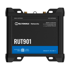 TK-RUT901 - Teltonika Router 4G Industriale - 4 porte Ethernet RJ45 Fast Ethernet - Dual SIM 4G (LTE) Cat 4 fino a 150Mbps - 1x 
