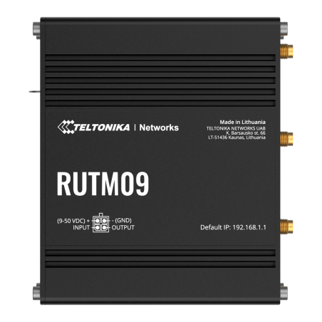 TK-RUTM09 - Teltonika Router 4G Industriale - Dual SIM 4G Cat 6 - 1x Ingresso/Uscita Digitale - Posizionamento GNSS - 4 porte Et