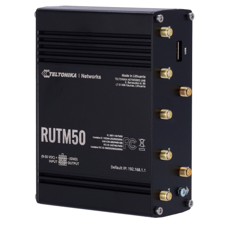 TK-RUTM50 - Teltonika Router Industriale 5G - 5G Sub-6Ghz SA/NSA Doppia SIM - 5 porte 10/100/1000Mbps - Fino a 3,4Gbps Download 