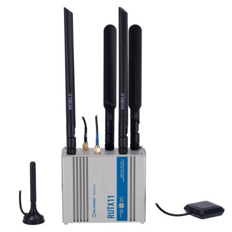 TK-RUTX11 - Teltonika Router 4G Industriale - Dual SIM 4G Cat 6 - Wi-Fi 5 - Bluetooth LE 4.0 - Posizionamento GNSS - 4 porte Eth