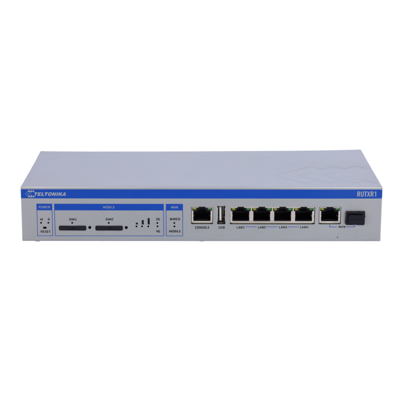 TK-RUTXR1 - Teltonika Router 4G Industriale - Dual SIM 4G Cat 6 - Wi-Fi 5 - 4 porte Ethernet RJ45 Gigabit - Porta SFP Gigabit - TK-RUTXR1 - Teltonika Router 4G Industriale - Dual SIM 4G Cat 6 - Wi-Fi 5 - 4 porte Ethernet RJ45 Gigabit - Porta SFP Gigabit -