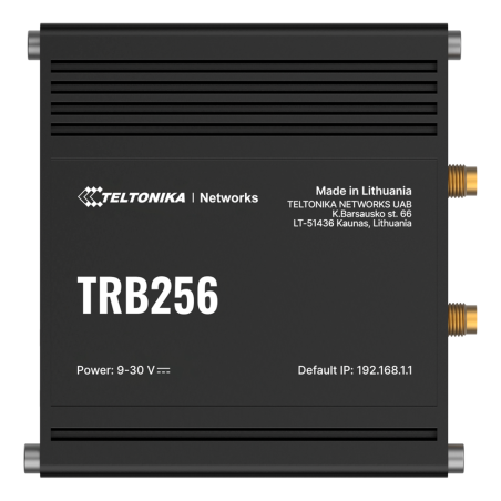 TK-TRB256 - Teltonika Gateway 4G Industrial - LTE Cat M1/Cat MB1, NB2/EGPRS (non simultaneo) - Porta RJ45 10/100Mbps - Porte RS2