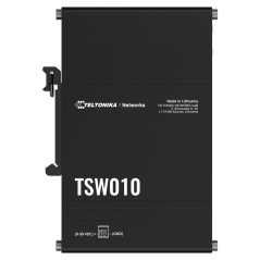 TK-TSW010 - Teltonika Switch Unmanaged Industriale - 5 porte Ethernet RJ45 Fast Ethernet - Robusto Alloggiamento in Alluminio - 