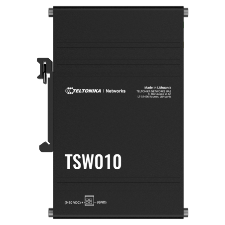 TK-TSW010 - Teltonika Switch Unmanaged Industriale - 5 porte Ethernet RJ45 Fast Ethernet - Robusto Alloggiamento in Alluminio - 