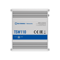 TK-TSW110 - Teltonika Switch Unmanaged Industriale - 5 porte Ethernet RJ45 Gigabit - Robusto Alloggiamento in Alluminio - Plug a