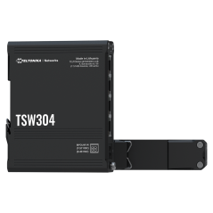 TK-TSW304 - Teltonika Switch Unmanaged Industriale - 4 porte Ethernet RJ45 Gigabit - Robusto Alloggiamento in Alluminio