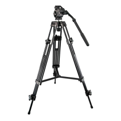 TRIPOD-2M - Treppiede professionale - Estendibile fino a 189cm - Adatto per esterni - Colore nero - Compatibile con le Telecamer