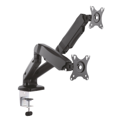 TVM-1327DESK-FLEX-DUAL - Staffa per monitor LCD - Installazione a tavolo - Inclinazione -45º ~ +90º Rotazione monitor 180º Rotaz