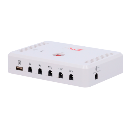 UPS-DC5V-24V-12AH - Batteria ricaricabile - Ingresso 12.7 VDC - Uscite 5/9/12/19/24 V - Composizione della batteria Li-Ion - Con