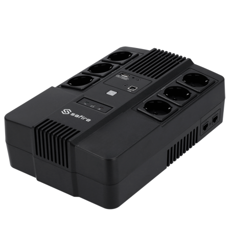 UPS600VA-6 - UPS monofase line-interactive - Potenza 600VA/360W - Entrata 220~240 Vac /Uscita 230 Vac - 6 uscite SAI/UPS protett
