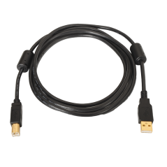 USB1-3-P - Cavo USB 2.0 - Per Stampante - Connettori tipo A/M-B/M - Lunghezza 3 m - Alta qualità - Colore nero