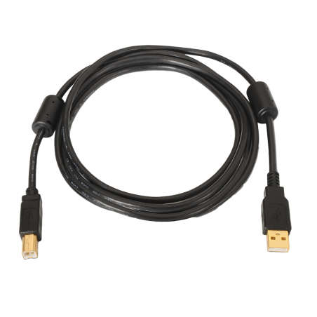 USB1-3-P - Cavo USB 2.0 - Per Stampante - Connettori tipo A/M-B/M - Lunghezza 3 m - Alta qualità - Colore nero