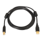 USB1-3-P - Cavo USB 2.0 - Per Stampante - Connettori tipo A/M-B/M - Lunghezza 3 m - Alta qualità - Colore nero